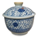 Antique blue and white porcelain pot from china, qing dynasty, 19th century