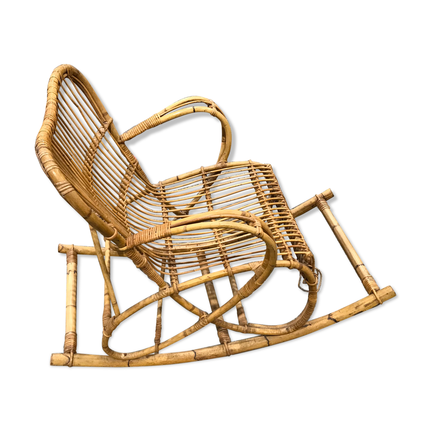 Rocking-chair rotin