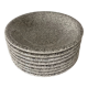 Set of 8 hollow plates in Italian speckled ceramic