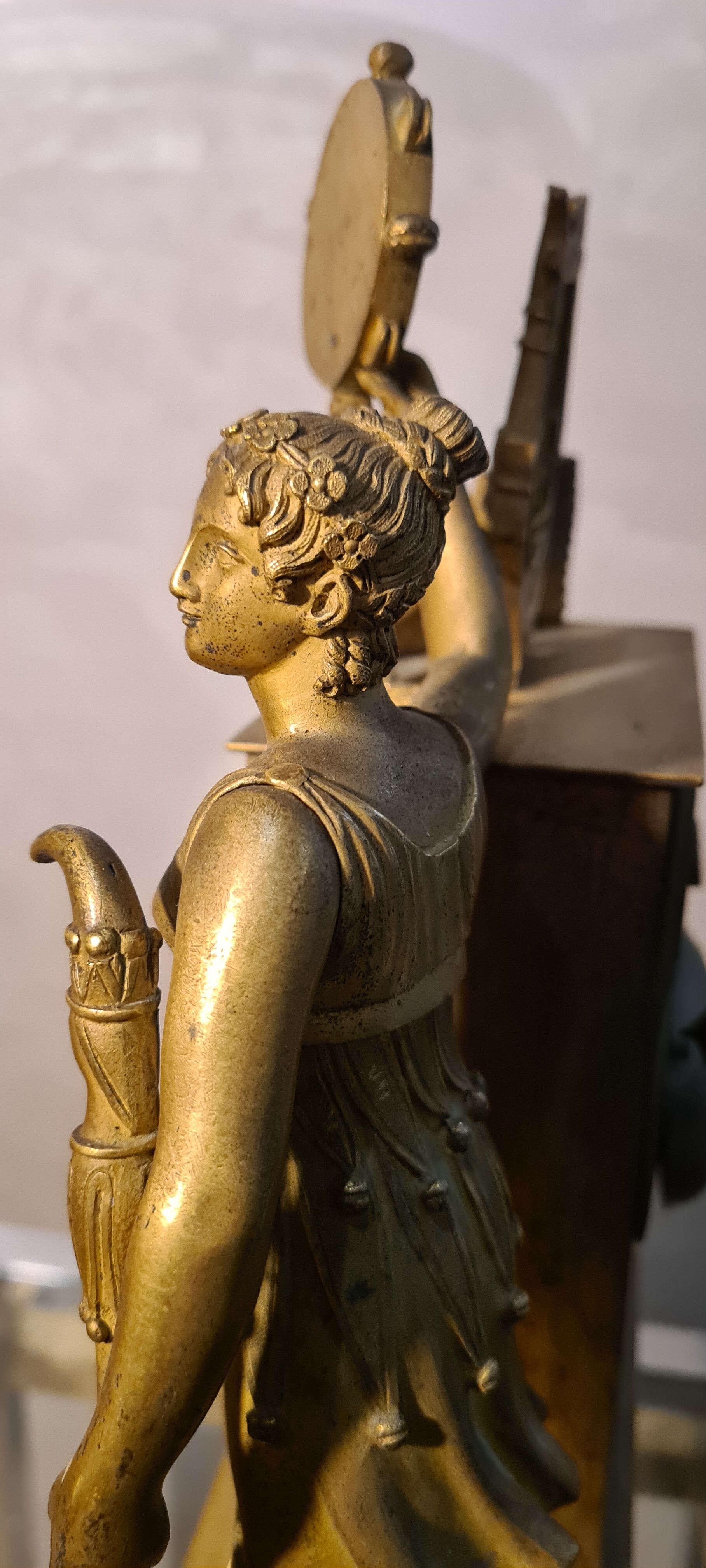 Old bronze clock nineteenth century