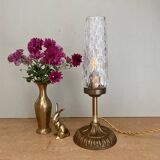 Vintage glass globe table lamp