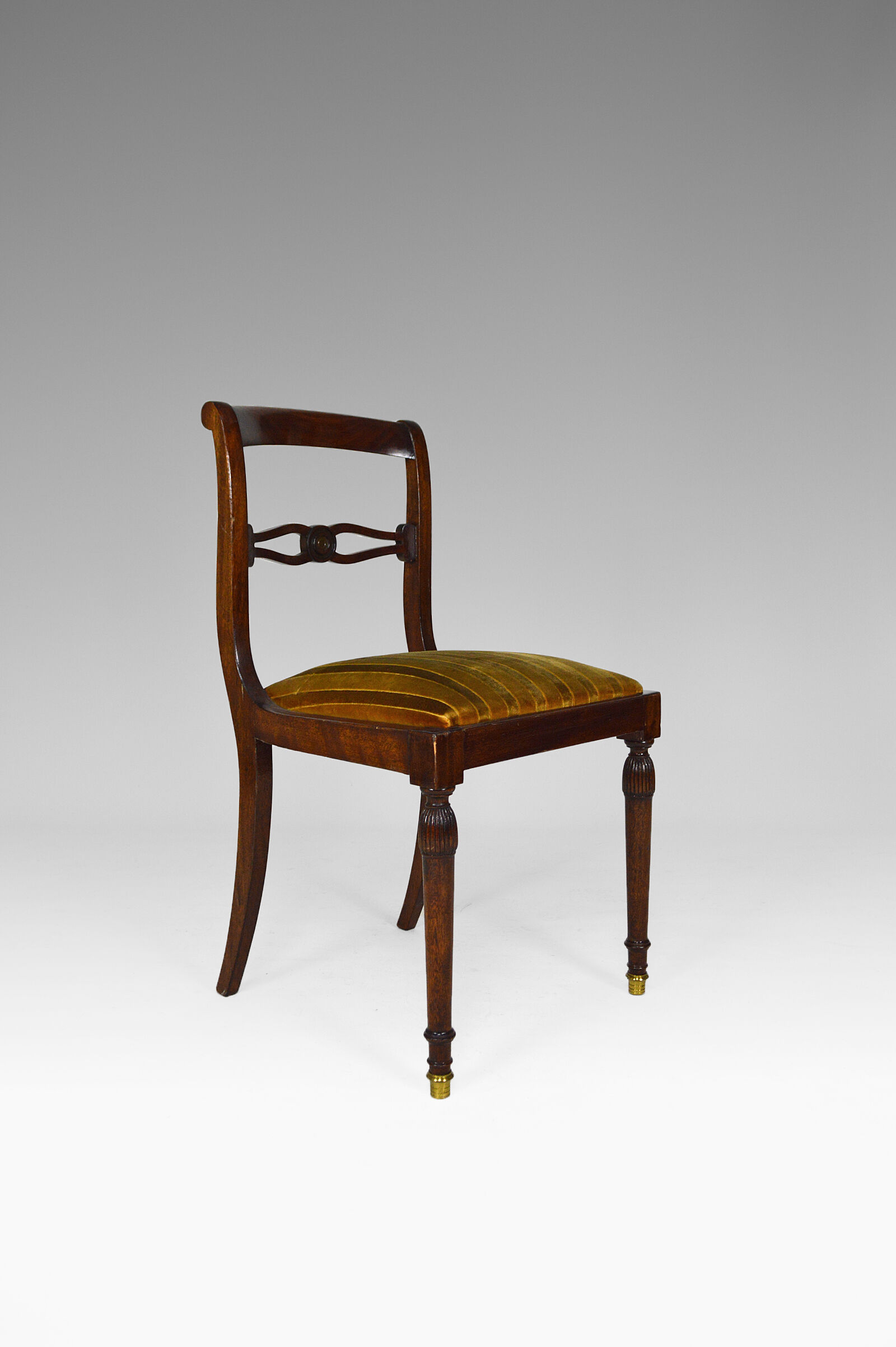 Set of 6 regency style chairs in mahogany, 19th