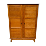 Modernist wardrobe René Gabriel in oak feet compass years 1950