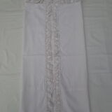 Taie d'oreiller blanche ancienne 78x74cm monogrammée et brodée main