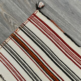 5x9 modern striped hemp rug, 148x269cm