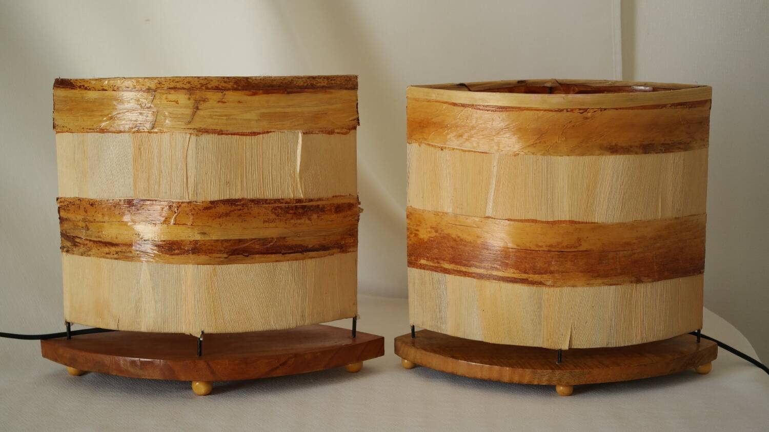 Pair of vintage exotic lamps