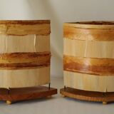 Pair of vintage exotic lamps