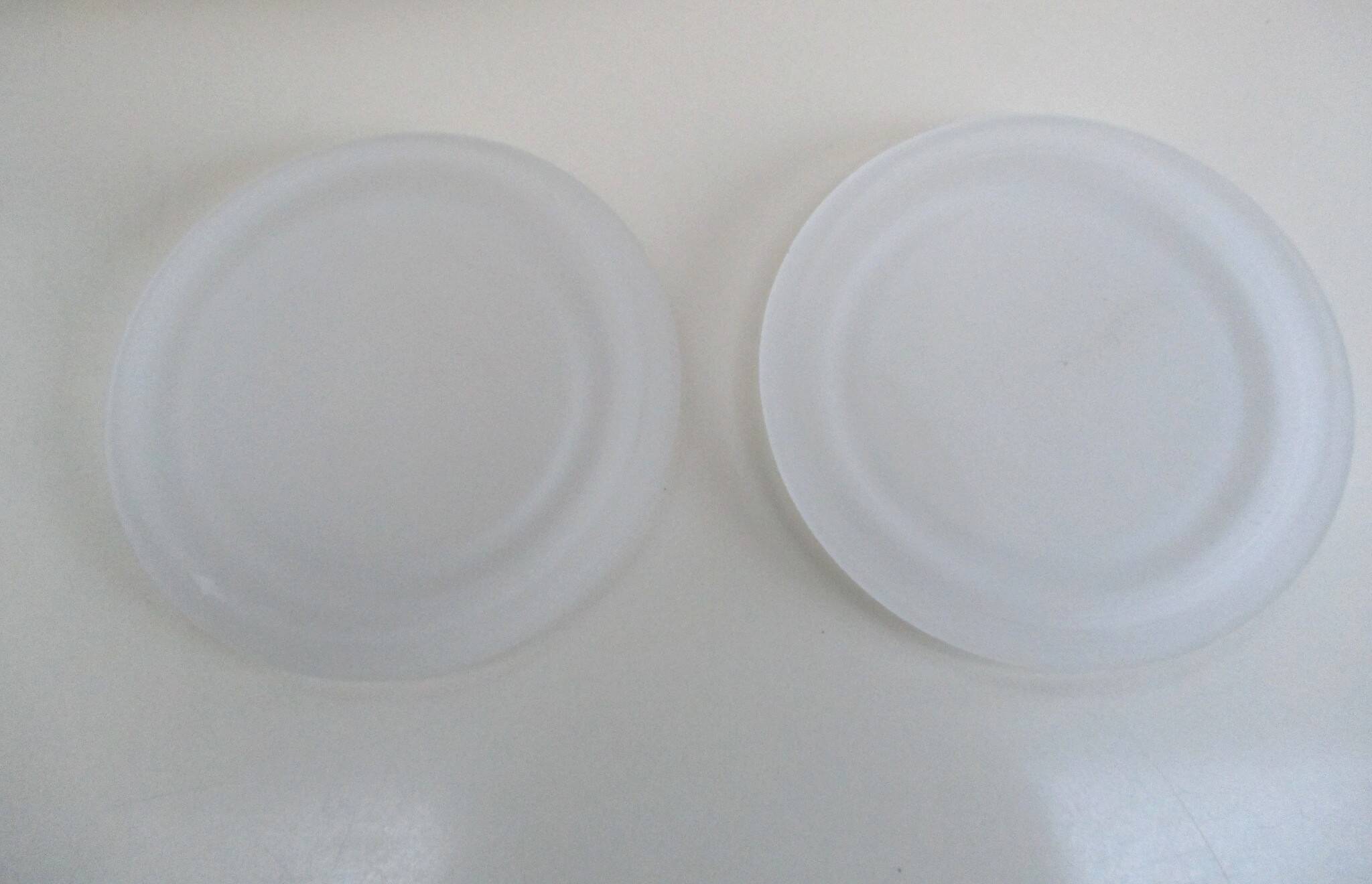 Dessous de bouteille  en verre dépoli,  set de 2