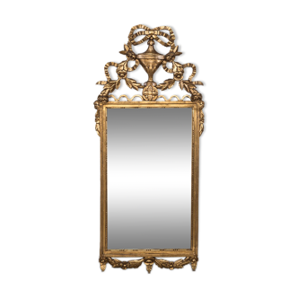 Miroir doré néoclassique 127x56cm