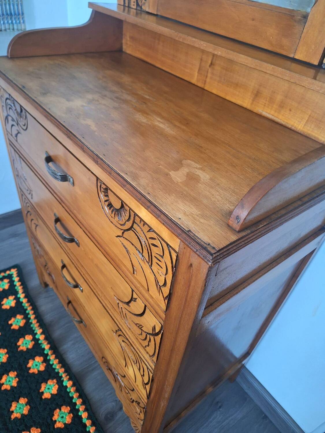 Art Deco dressing table, vintage antique furniture