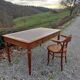 desk, leather top