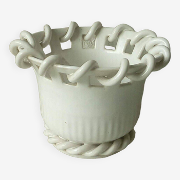 Twisted ceramic vase italy radegonde style