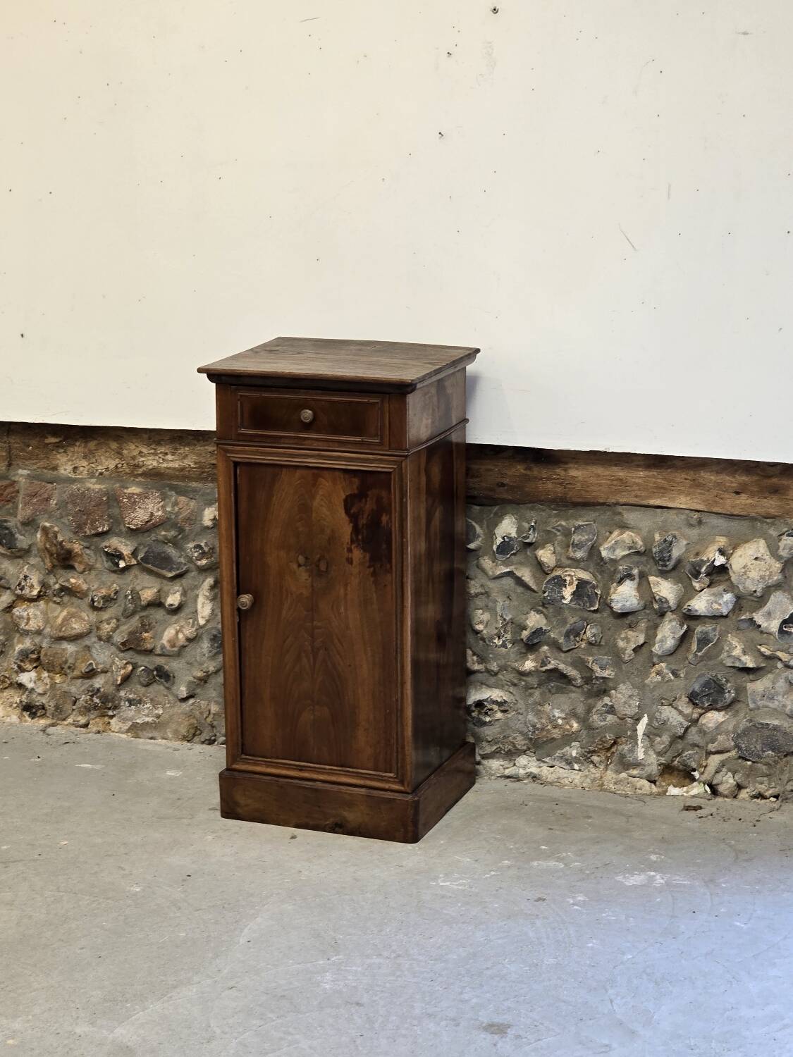 Small piece of furniture / bedside table in burr walnut