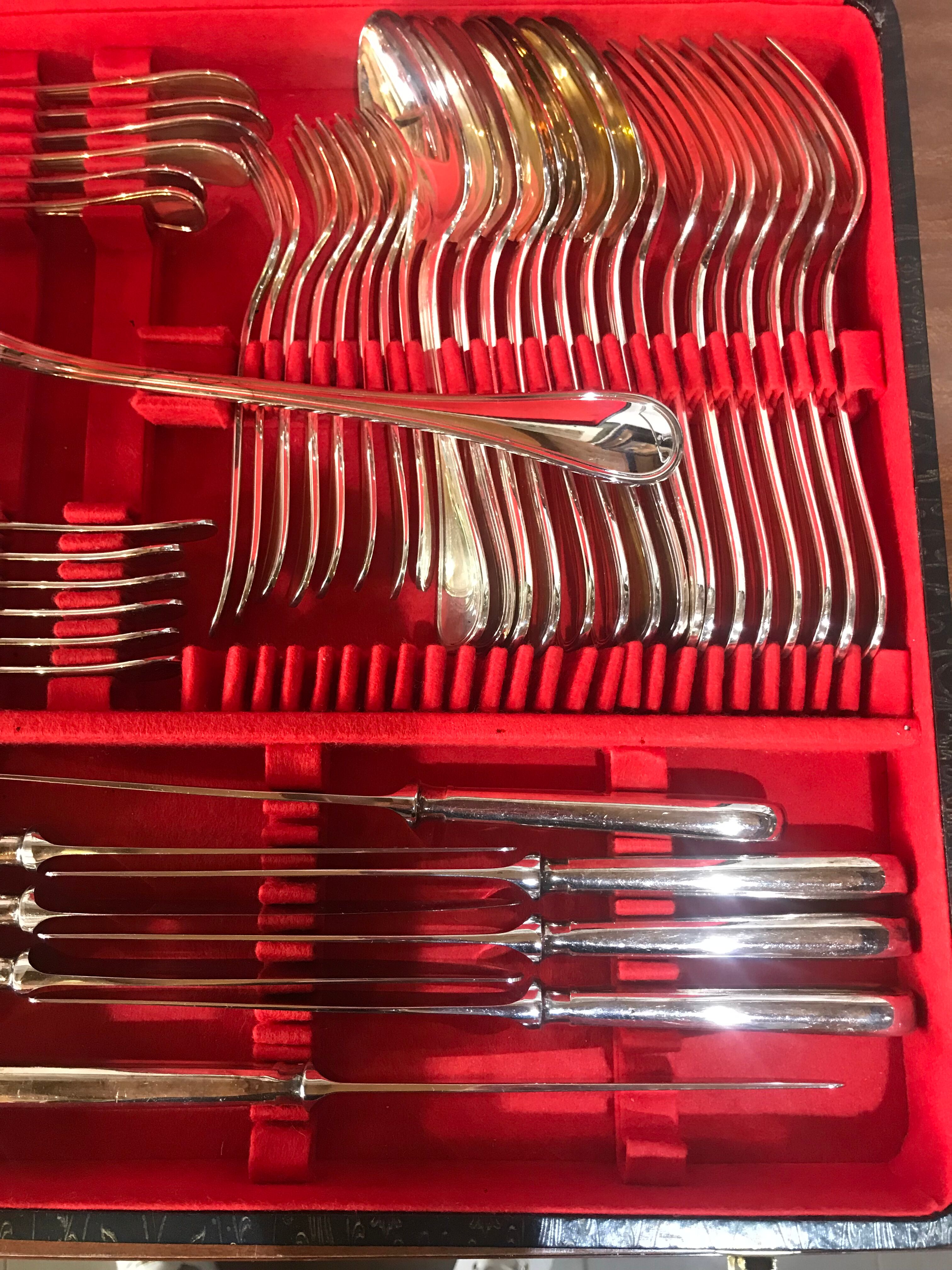 Set Christofle silver metal
