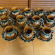 Vintage French café service set, 27 pieces, old pottery from Maine.