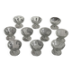 Set of 10 small vintage glass ice cream bowls.