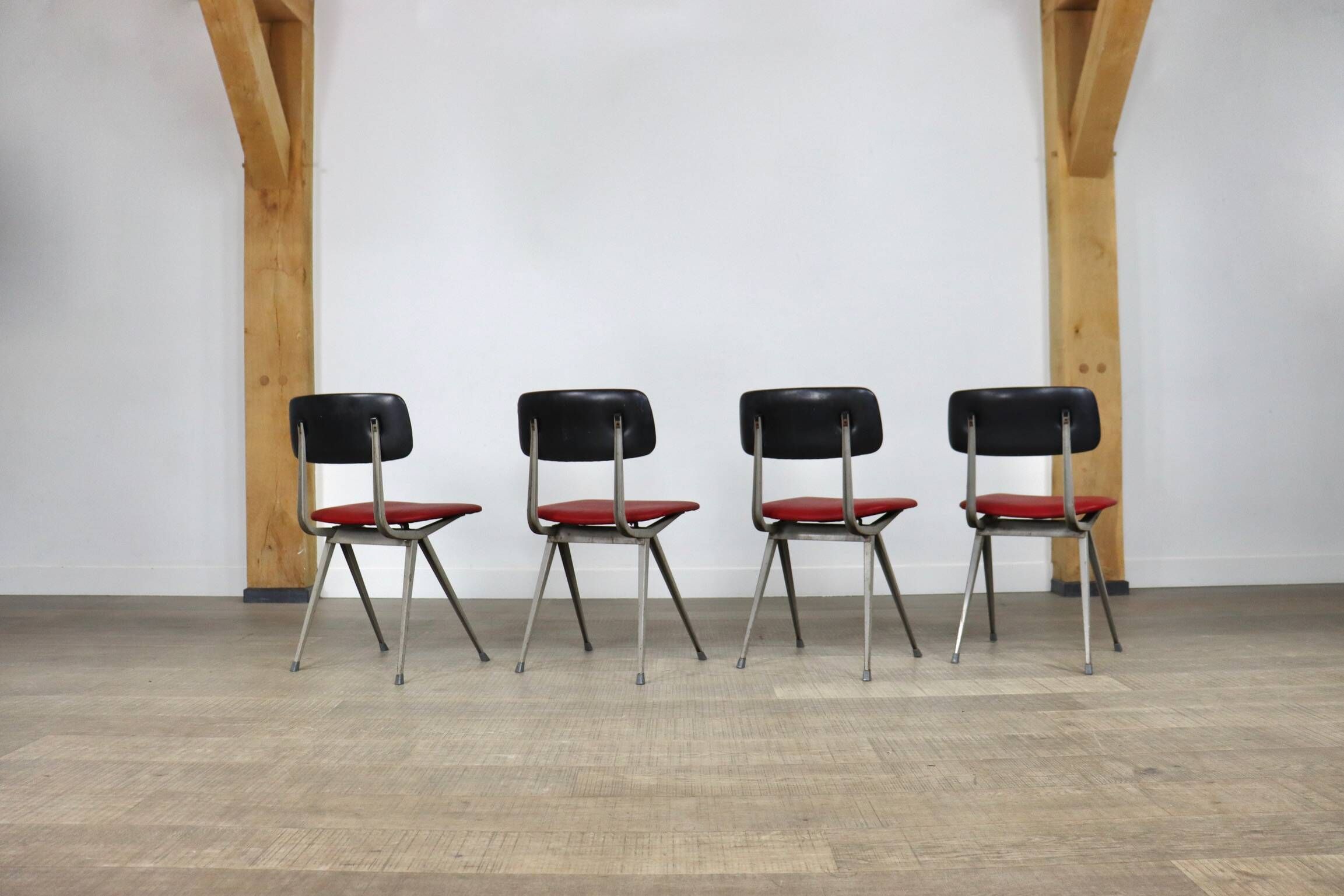 Set Of 4 Friso Kramer For Ahrend De Cirkel “Result” Dining Chairs, The Netherlands 1967