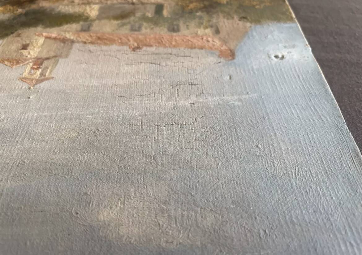 Oil on canvas Vendée landscape