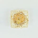 Plafonnier en verre ambré à bulles du milieu du siècle par H. Tynell pour Limburg, années 1970