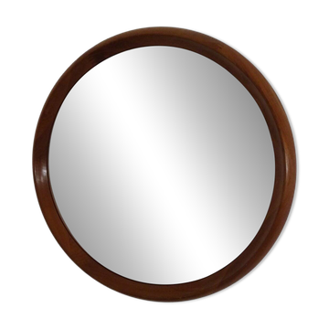 Large teak mirror by Bernhard Pedersen for Viby J. Møbelfabrik, Denmark, 1960s.