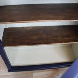 Low glass bookcase