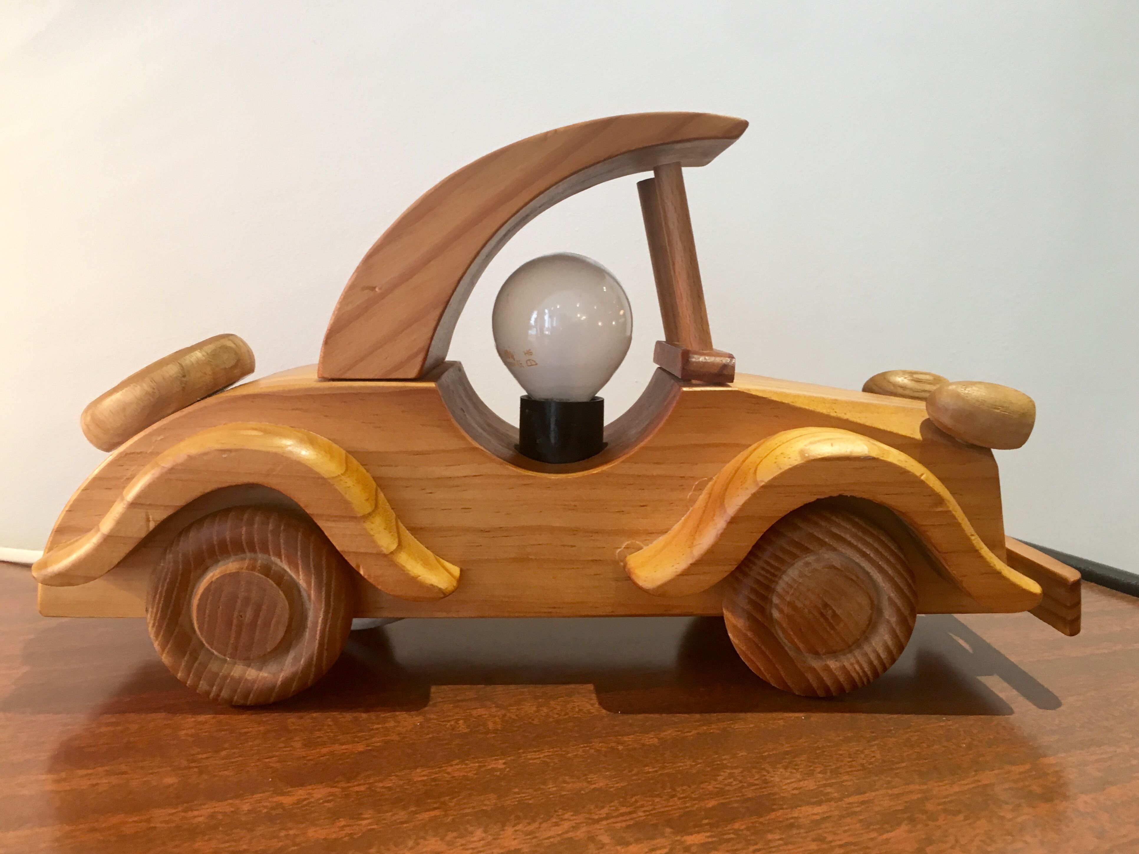 Wooden lamp from the 80