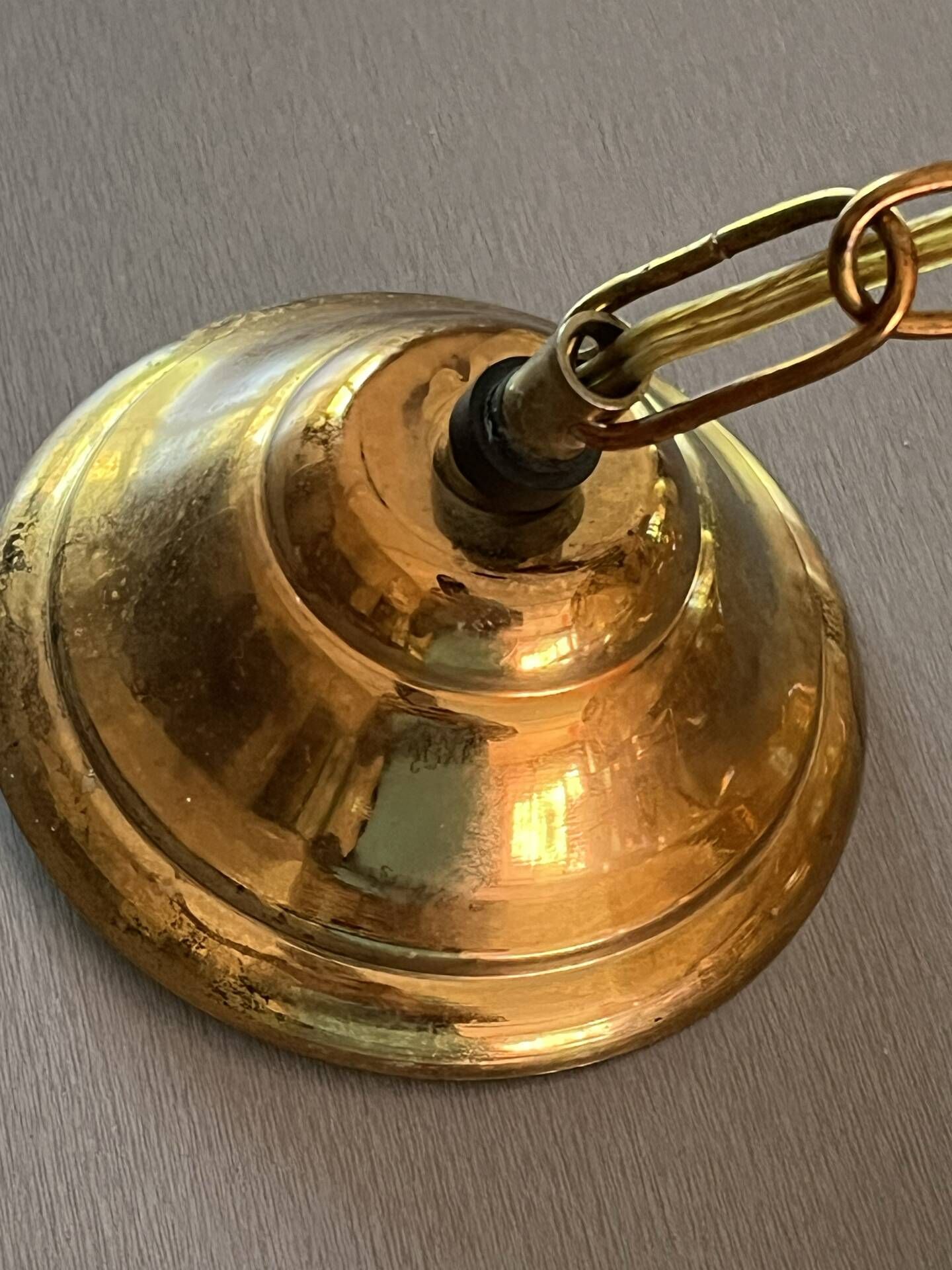 Vintage amber glass pendant – Verrerie de Vianne