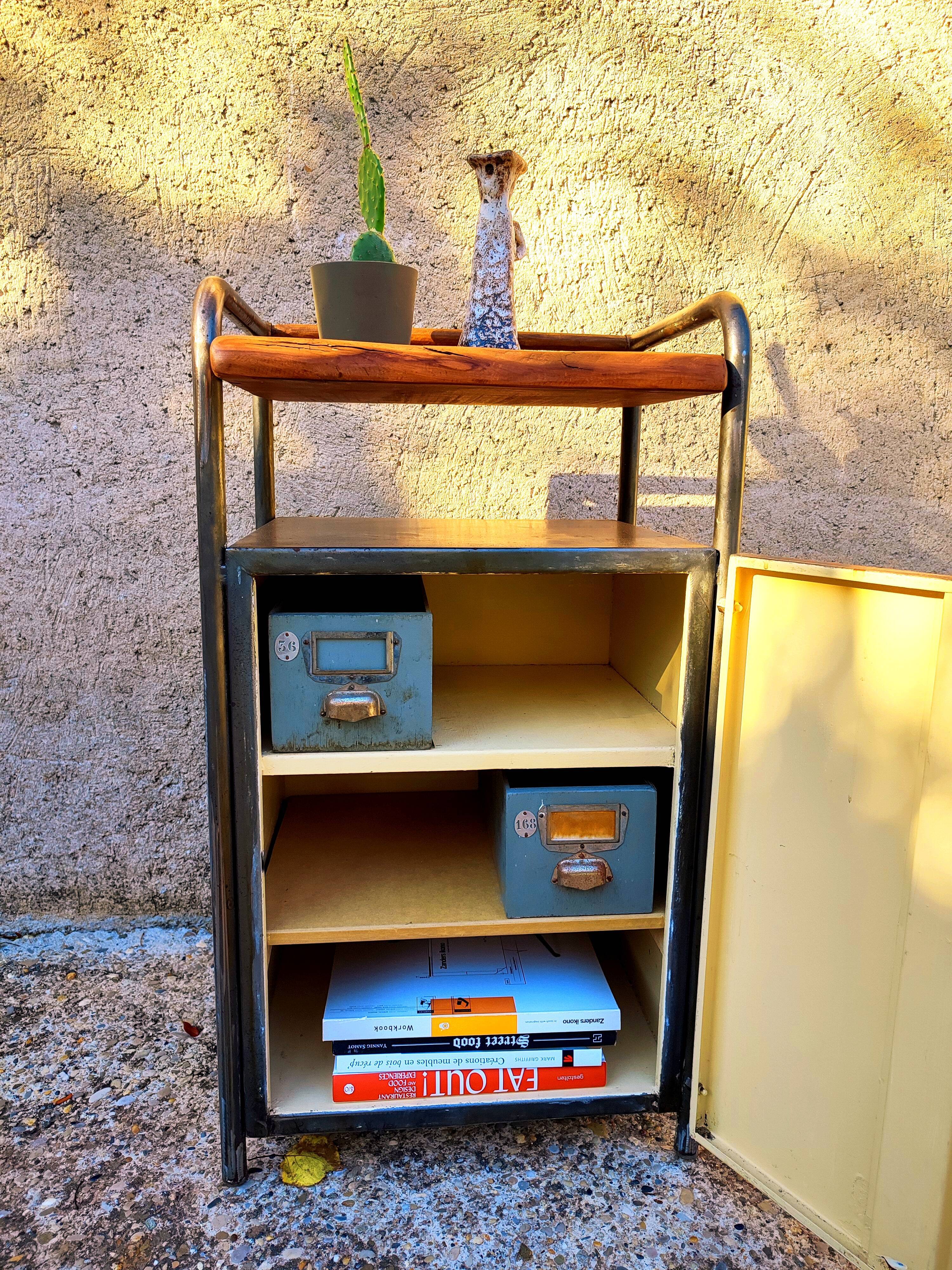 Small vintage piece of furniture in black metal