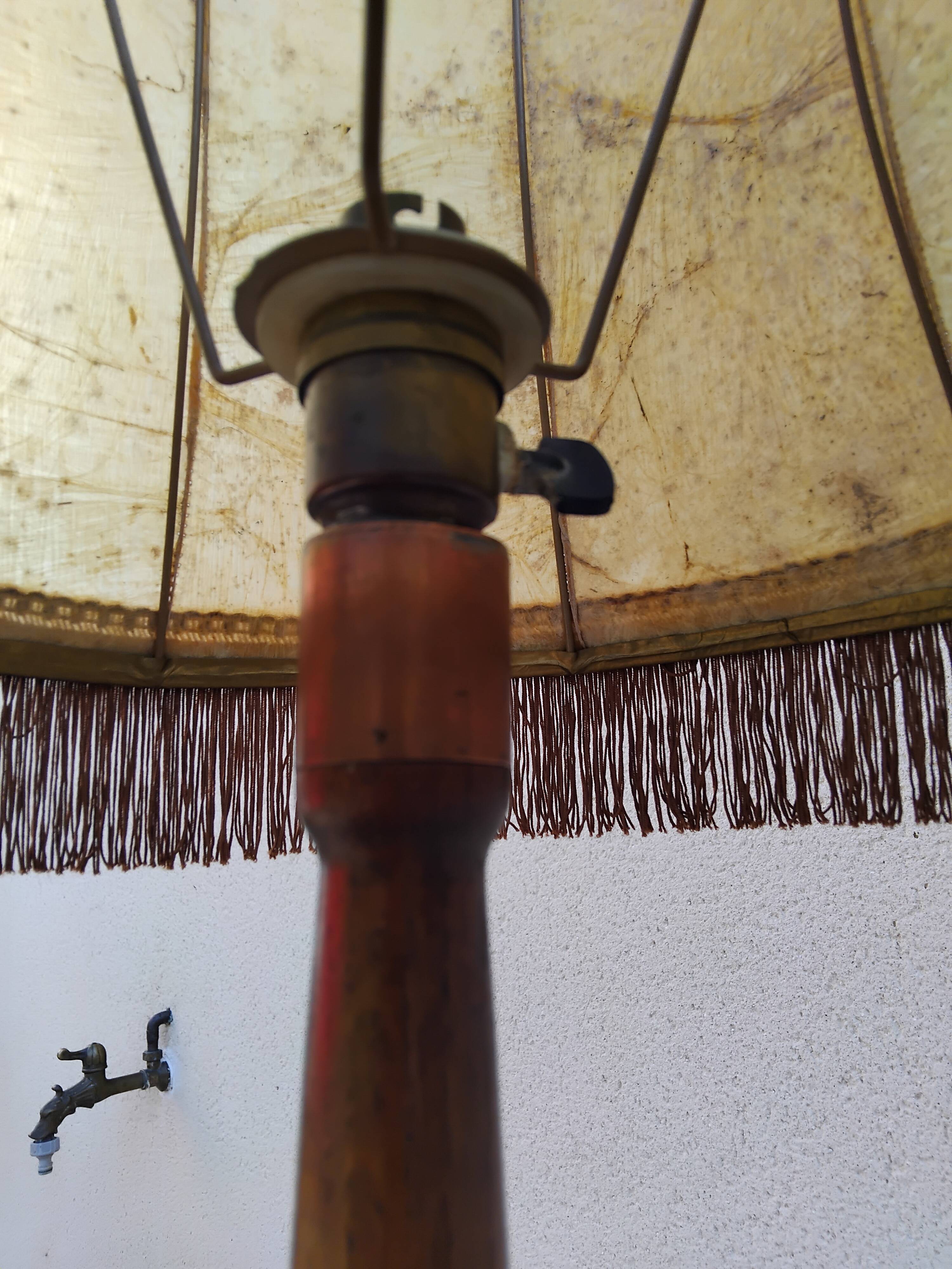 Vintage wooden floor lamp