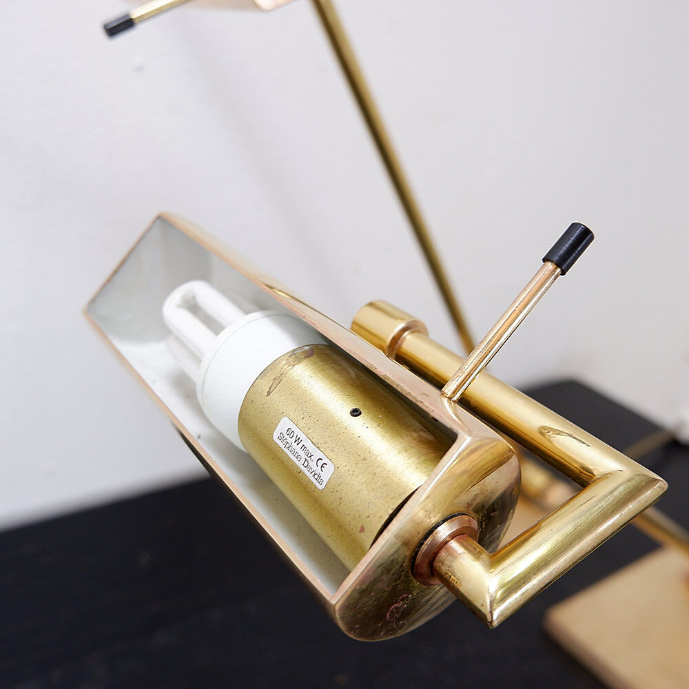 Pair of vintage articulated brass desk lamps - Stéphane Davidts, Belgium