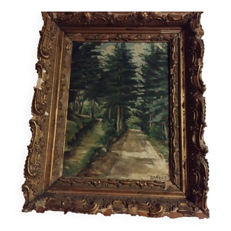Oil on canvas "the undergrowth"