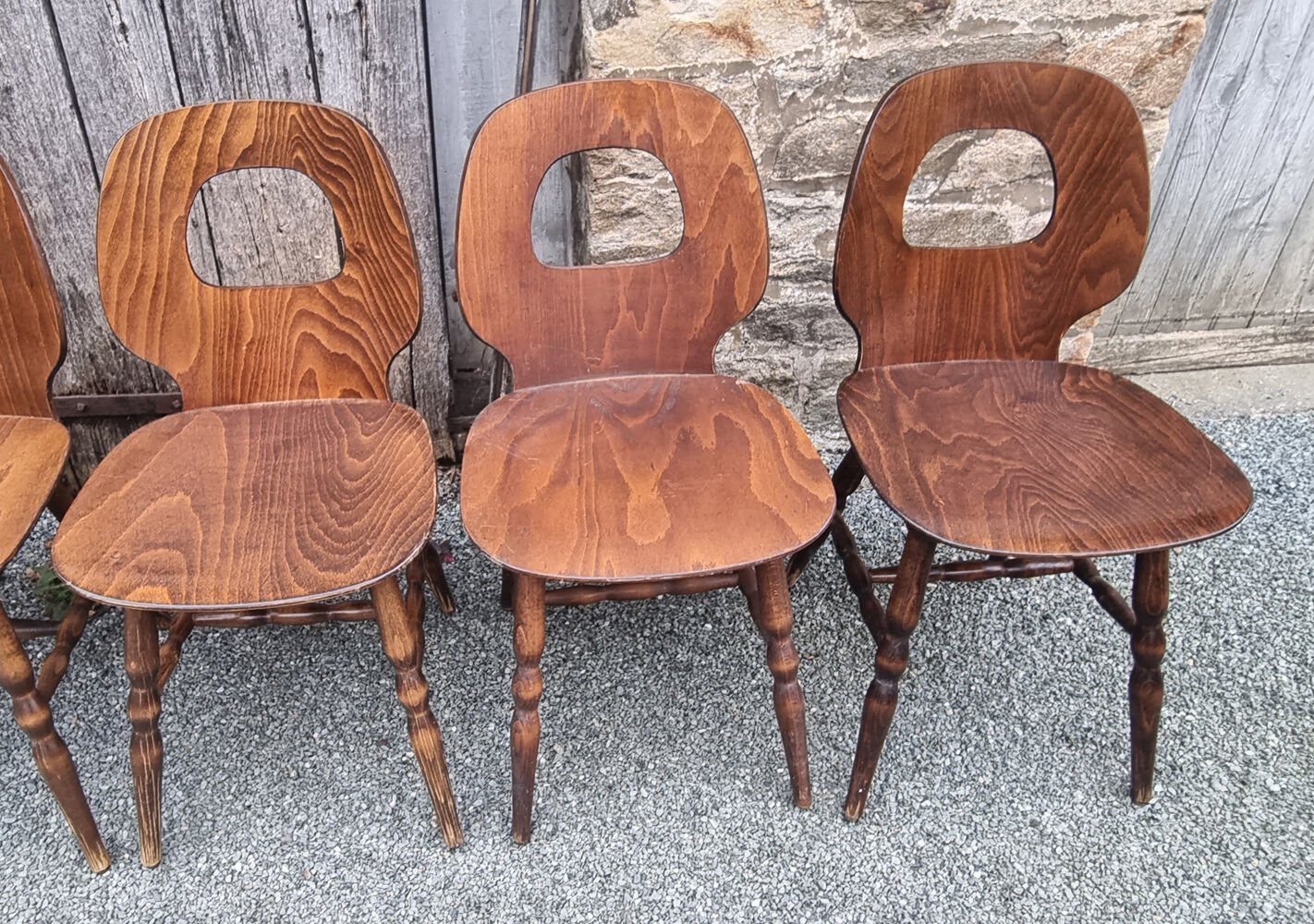 5 Baumann chairs, Scandinavian spirit, vintage 60s