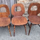 5 Baumann chairs, Scandinavian spirit, vintage 60s