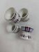 Diabolo egg cups Sarreguemines Poitou set of 5