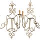 Gold wrought iron wall lights