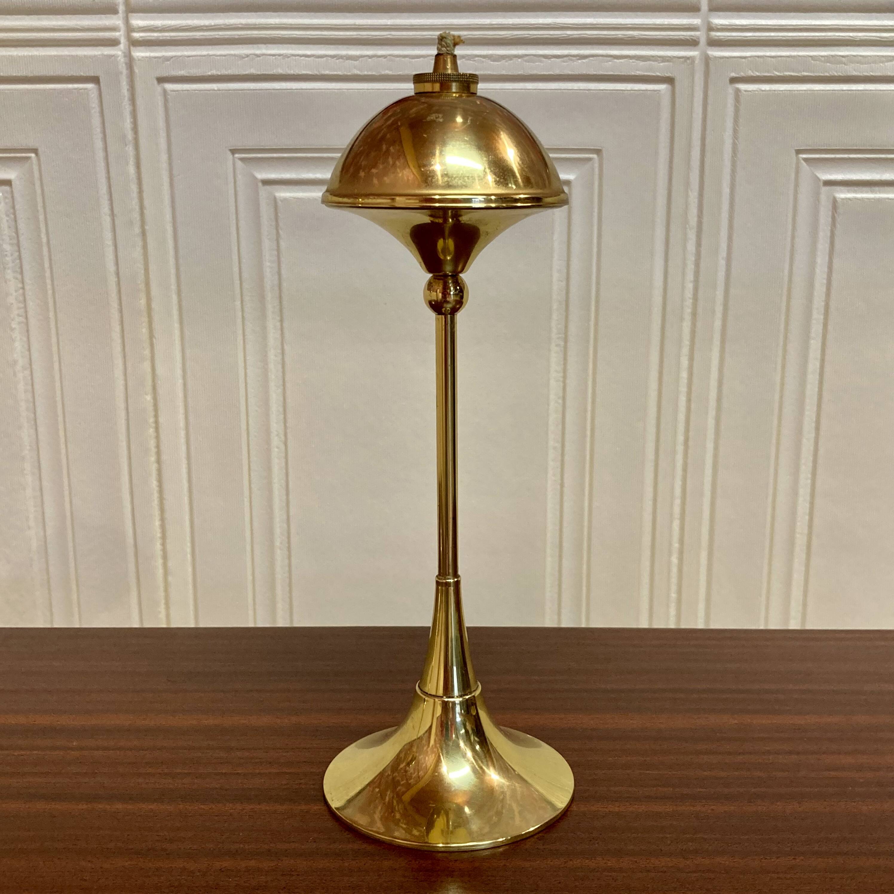 Pair of 1960s Scandinavian design oil lamps.