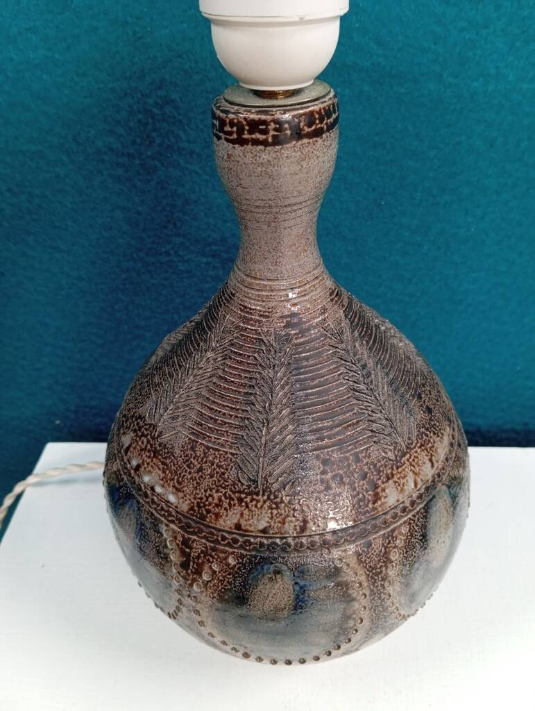 Ceramic lamp base by Jean Claude Courjault for Keraluc