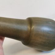Danish green/brown ceramic table lamp, estimated 1960s.