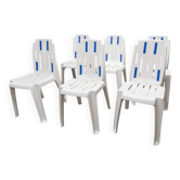 6 chaises mambo design pierre paulin ligne henry massonet by stamp 1990