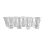 Set 8 water glasses or engraved crystal wine