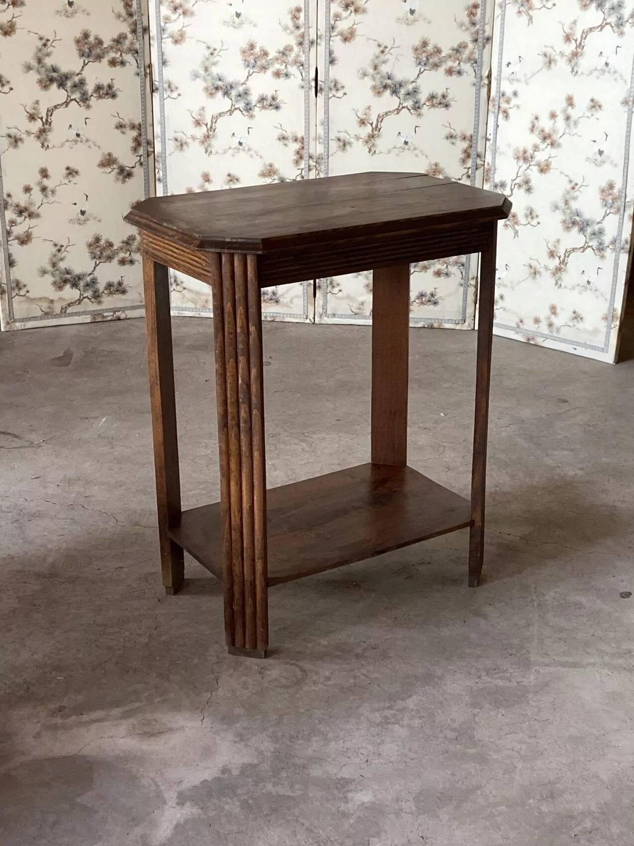 Console Art Déco en chêne – époque 1920-1930