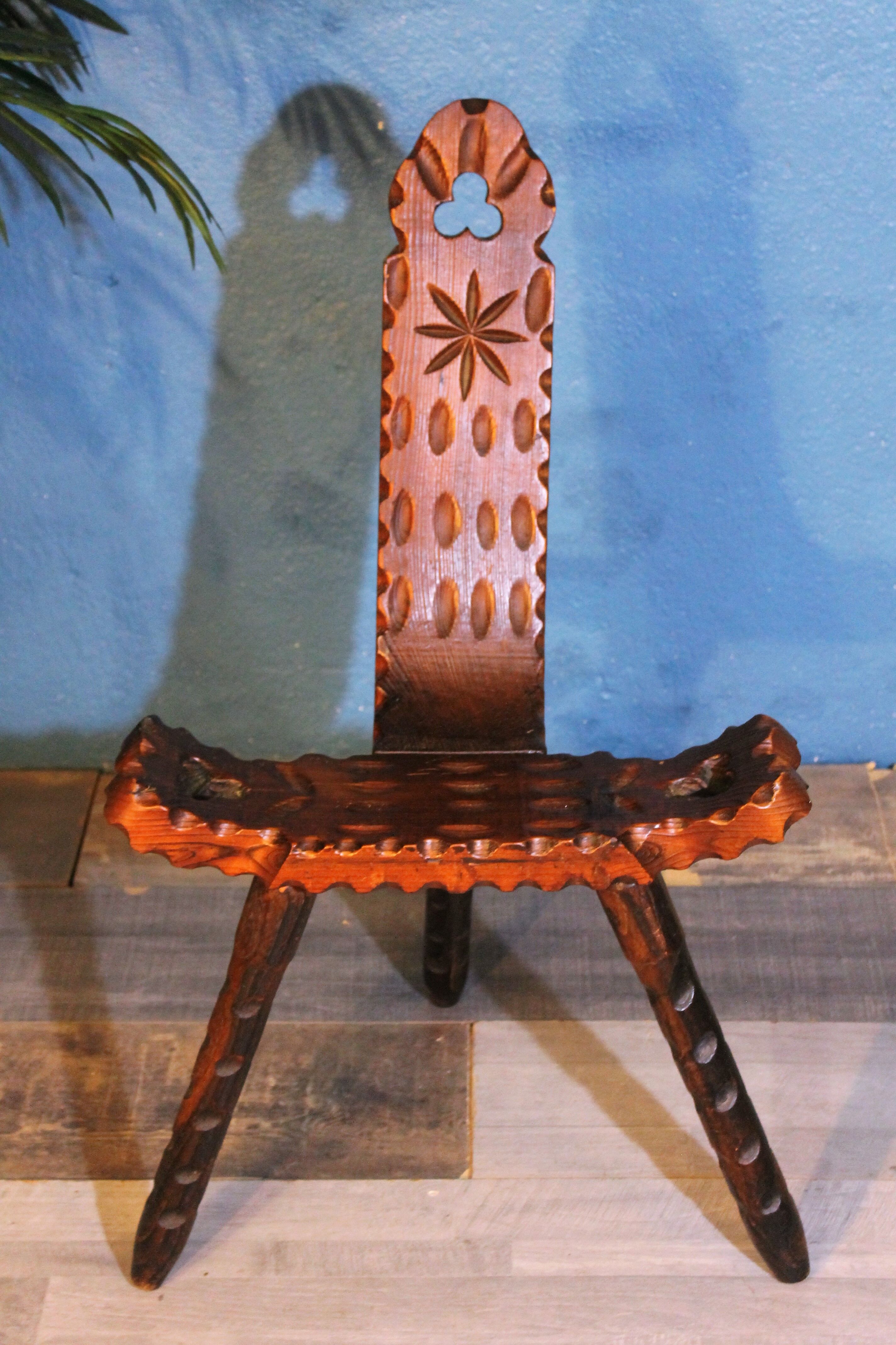 Brutalist tripod chairs 1960