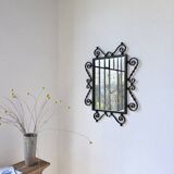 Brutalist wrought iron mirror 1940