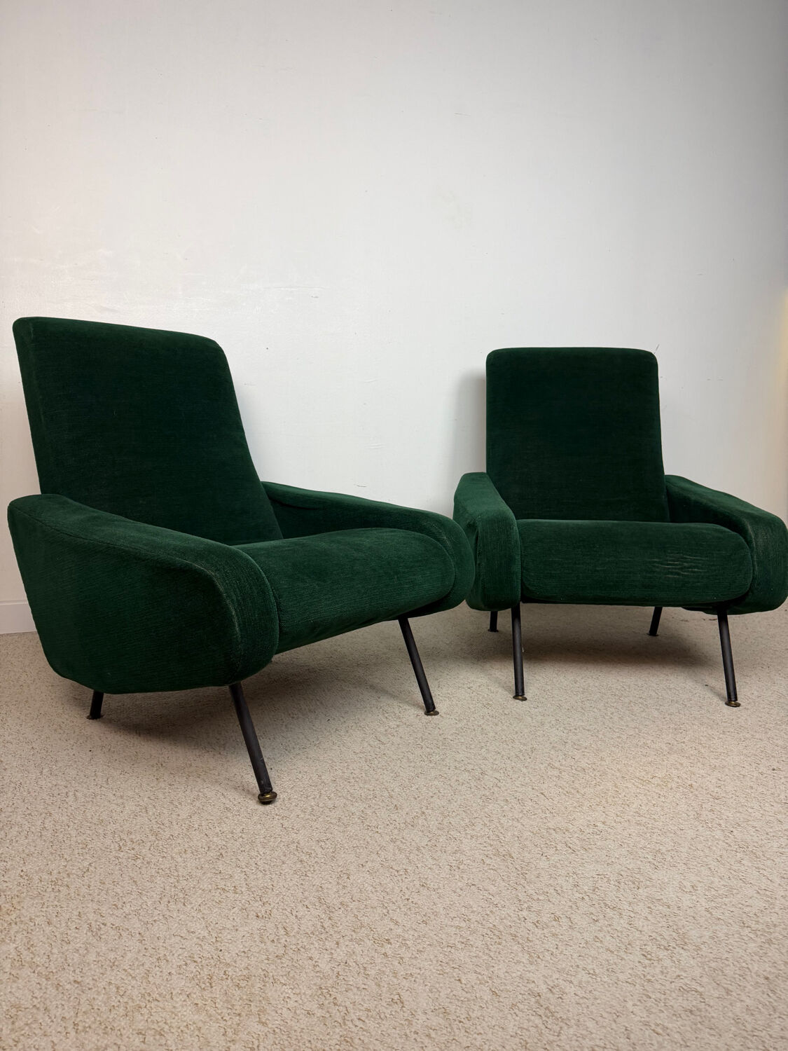 Vintage armchairs from the 60s/70s in the style of Pierre Guariche.