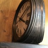 Old station clock Paul Garnier double shaped cast iron