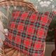 Large tartan cushion