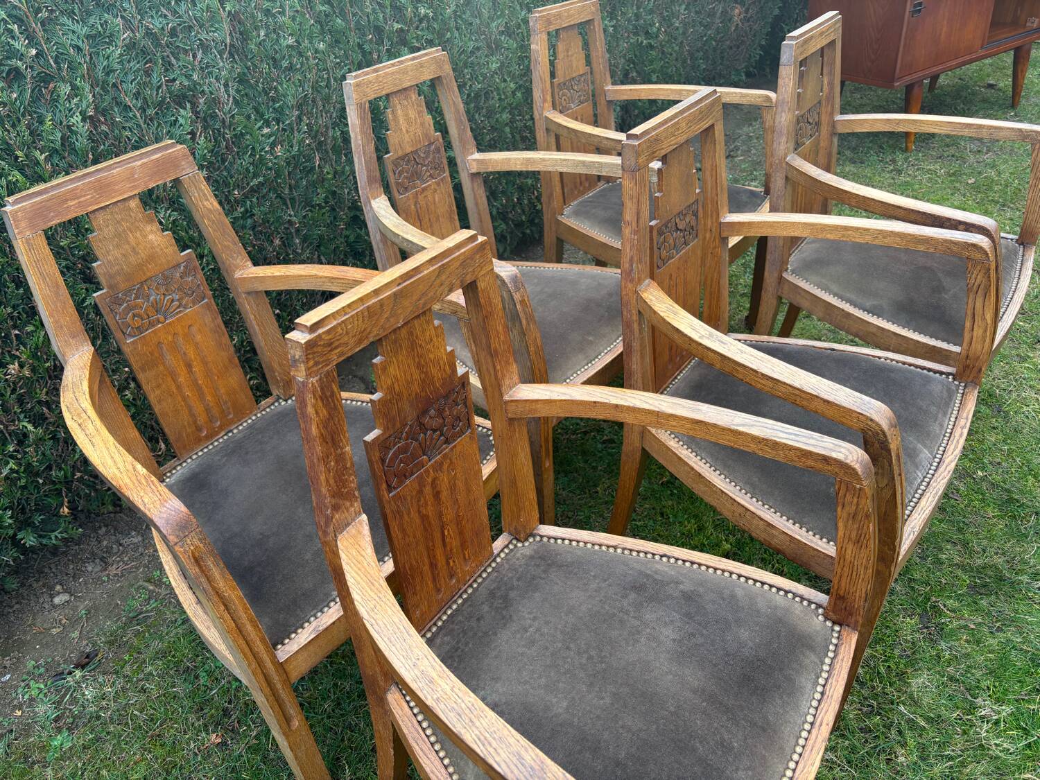 Art Deco style armchairs