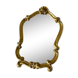 Golden resin rock mirror  42x68cm