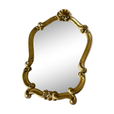 Miroir rocaille en résine doré 42x68cm