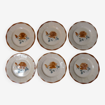 Digoin Sarreguemines 6 assiettes plates 9181